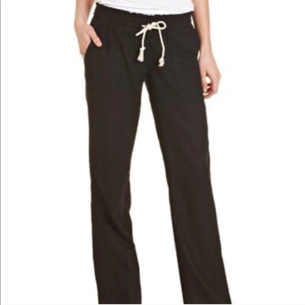 NWT Roxy Oceanside wide leg drawstring linen pants